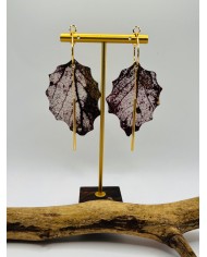 PENDIENTES ARTESANOS DE HOJA NATURAL