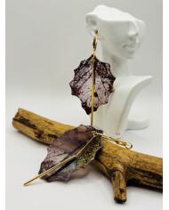 PENDIENTES ARTESANOS DE HOJA NATURAL