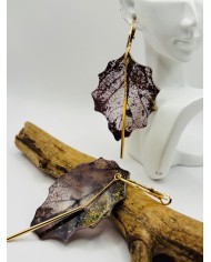 PENDIENTES ARTESANOS DE HOJA NATURAL
