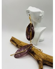 PENDIENTES ARTESANOS DE HOJA NATURAL