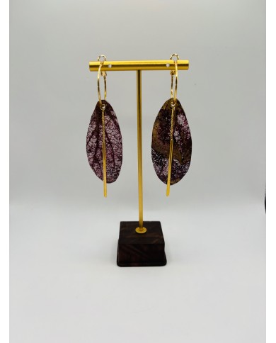 PENDIENTES ARTESANOS DE HOJA NATURAL