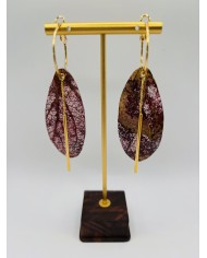 PENDIENTES ARTESANOS DE HOJA NATURAL