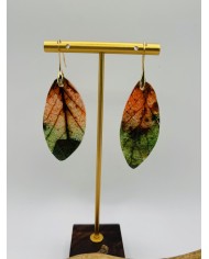 PENDIENTES ARTESANOS DE HOJA NATURAL