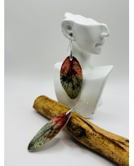 PENDIENTES ARTESANOS DE HOJA NATURAL