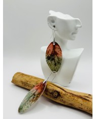 PENDIENTES ARTESANOS DE HOJA NATURAL