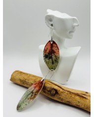 PENDIENTES ARTESANOS DE HOJA NATURAL