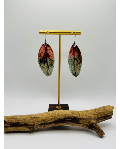 PENDIENTES ARTESANOS DE HOJA NATURAL