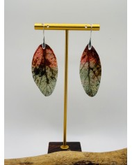 PENDIENTES ARTESANOS DE HOJA NATURAL ESQUELETIZADA