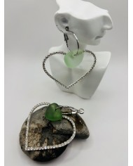 PENDIENTES ARTESANOS DE CRISTAL MARINO