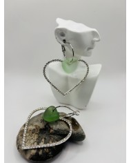 PENDIENTES ARTESANOS DE CRISTAL MARINO