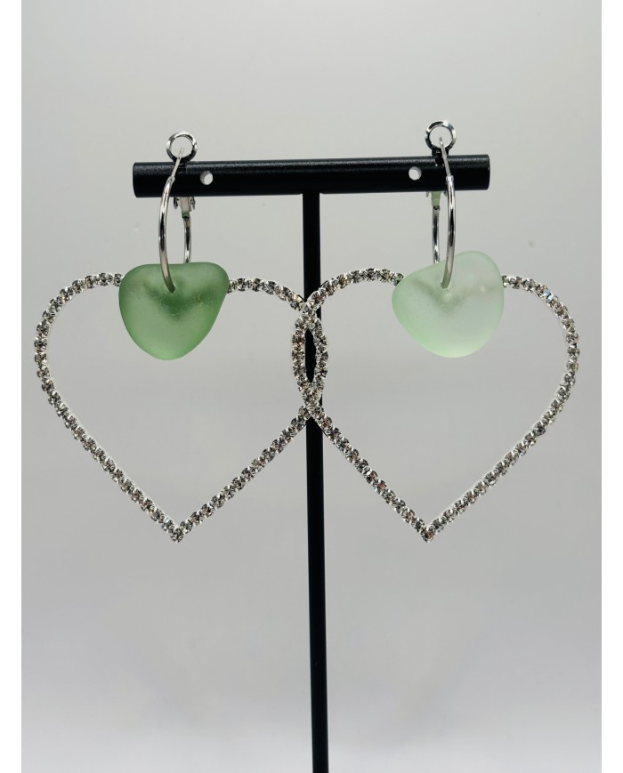 PENDIENTES ARTESANOS DE CRISTAL MARINO