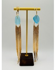 PENDIENTES ARTESANOS DE CRISTAL MARINO