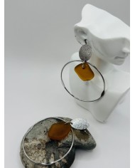 PENDIENTES ARTESANOS DE CRISTAL MARINO