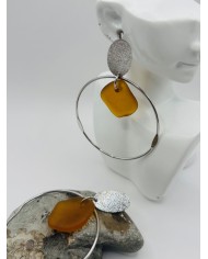 PENDIENTES ARTESANOS DE CRISTAL MARINO