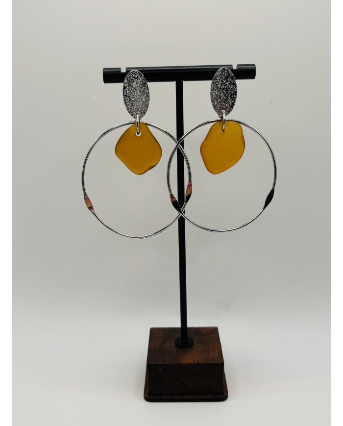 PENDIENTES ARTESANOS DE CRISTAL MARINO