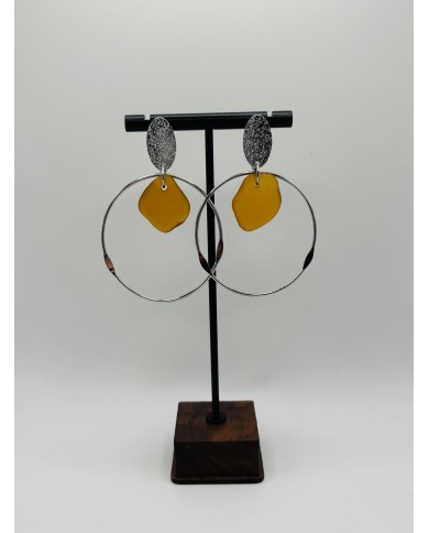 PENDIENTES ARTESANOS DE CRISTAL MARINO