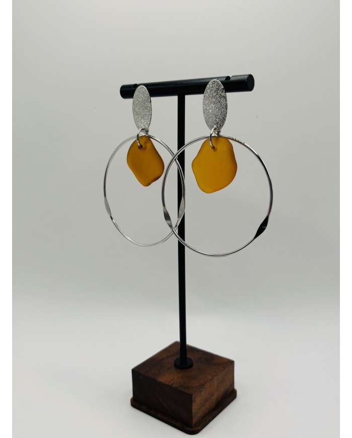 PENDIENTES ARTESANOS DE CRISTAL MARINO