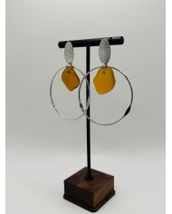 PENDIENTES ARTESANOS DE CRISTAL MARINO