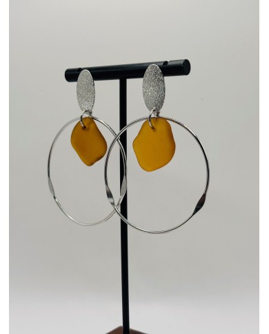 PENDIENTES ARTESANOS DE CRISTAL MARINO