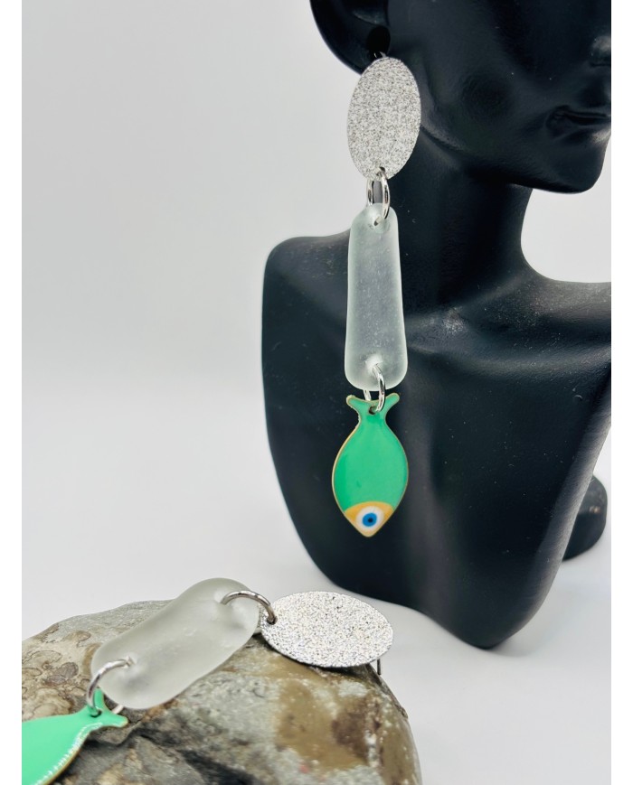 PENDIENTES ARTESANOS DE CRSIATL MARINO