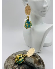 PENDIENTES ARTESANOS DE CRISTAL MARINO