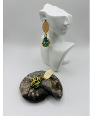 PENDIENTES ARTESANOS DE CRISTAL MARINO