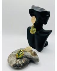 PENDIENTES ARTESANOS DE CRISTAL MARINO