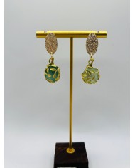 PENDIENTES ARTESANOS DE CRISTAL MARINO