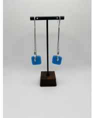 PENDIENTES ARTESANOS DE CRISTAL MARINO