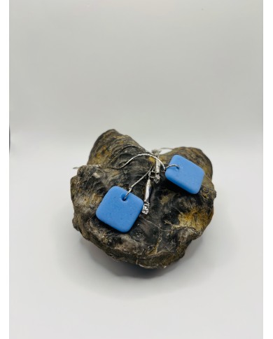 PENDIENTES ARTESANOS DE CRISTAL MARINO