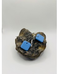 PENDIENTES ARTESANOS DE CRISTAL MARINO