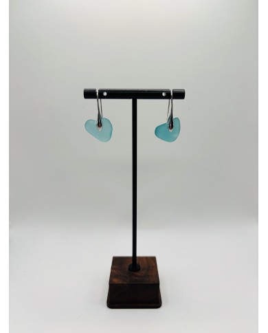 PENDIENTES ARTESANOS DE CRISTAL MARINO