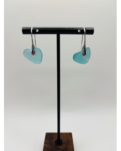 PENDIENTES ARTESANOS DE CRISTAL MARINO