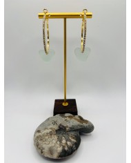 PENDIENTES ARTESANOS DE CRISTAL MARINO