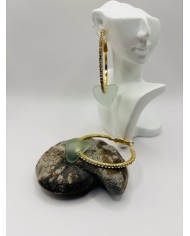 PENDIENTES ARTESANOS DE CRISTAL MARINO