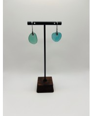 PENDIENTES ARTESANOS DE CRISTAL MARINO