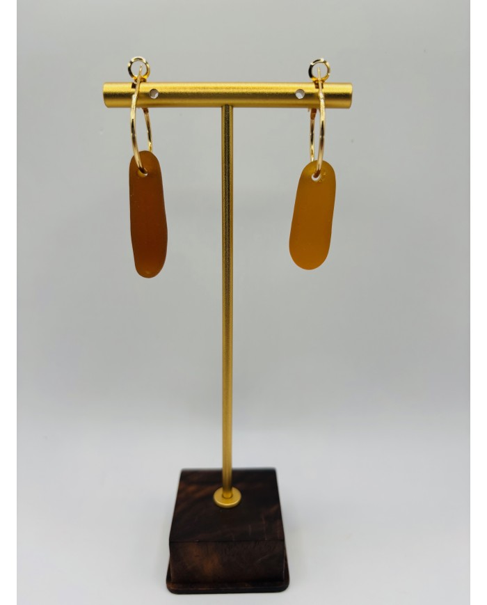 PENDIENTES ARTESANOS DE CRISTAL MARINO
