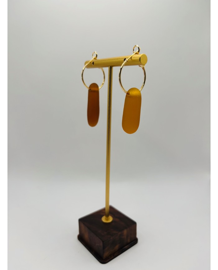 PENDIENTES ARTESANOS DE CRISTAL MARINO