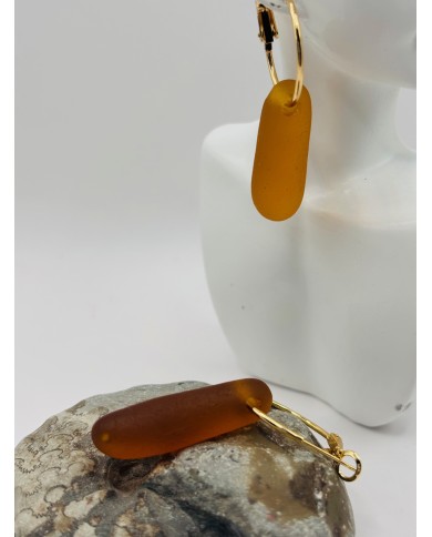PENDIENTES ARTESANOS DE CRISTAL MARINO