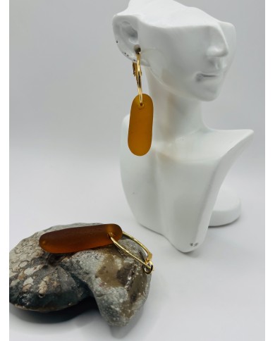 PENDIENTES ARTESANOS DE CRISTAL MARINO