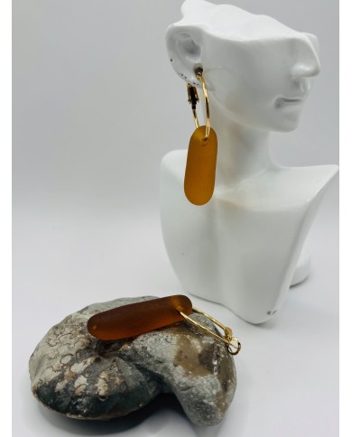 PENDIENTES ARTESANOS DE CRISTAL MARINO