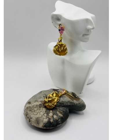 PENDIENTES ARTESANOS DE CRISTAL MARINO