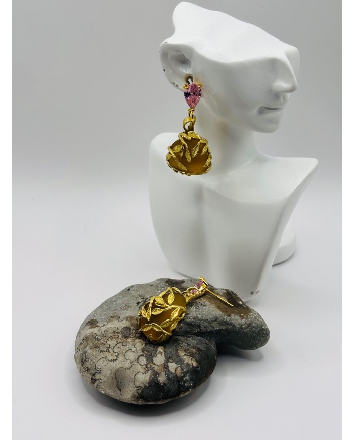 PENDIENTES ARTESANOS DE CRISTAL MARINO