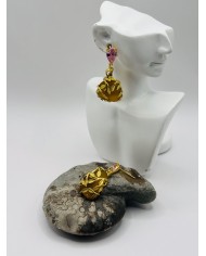 PENDIENTES ARTESANOS DE CRISTAL MARINO