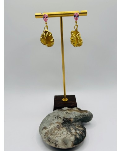 PENDIENTES ARTESANOS DE CRISTAL MARINO