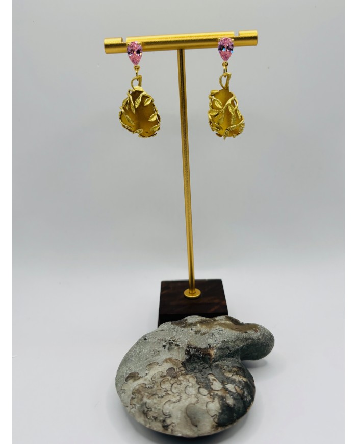 PENDIENTES ARTESANOS DE CRISTAL MARINO
