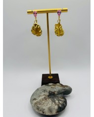 PENDIENTES ARTESANOS DE CRISTAL MARINO