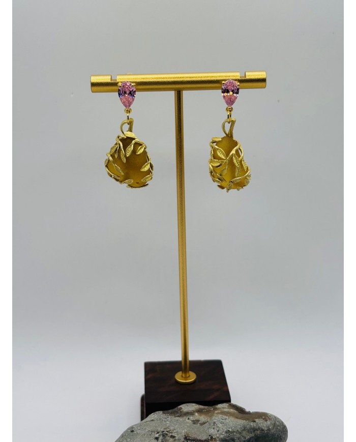 PENDIENTES ARTESANOS DE CRISTAL MARINO