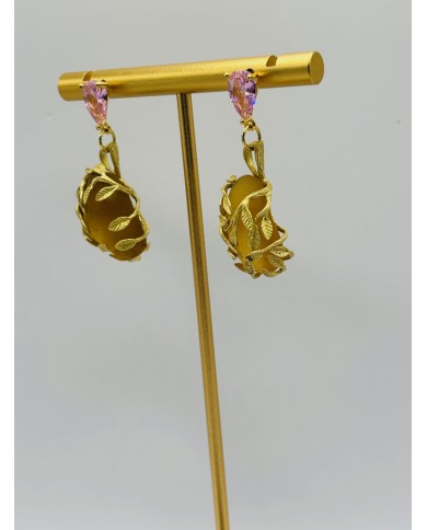 PENDIENTES ARTESANOS DE CRISTAL MARINO