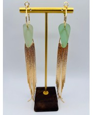 PENDIENTES ARTESANOS DE CRISTAL MARINO